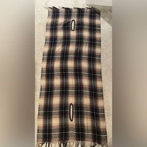 Wool plaid shawl